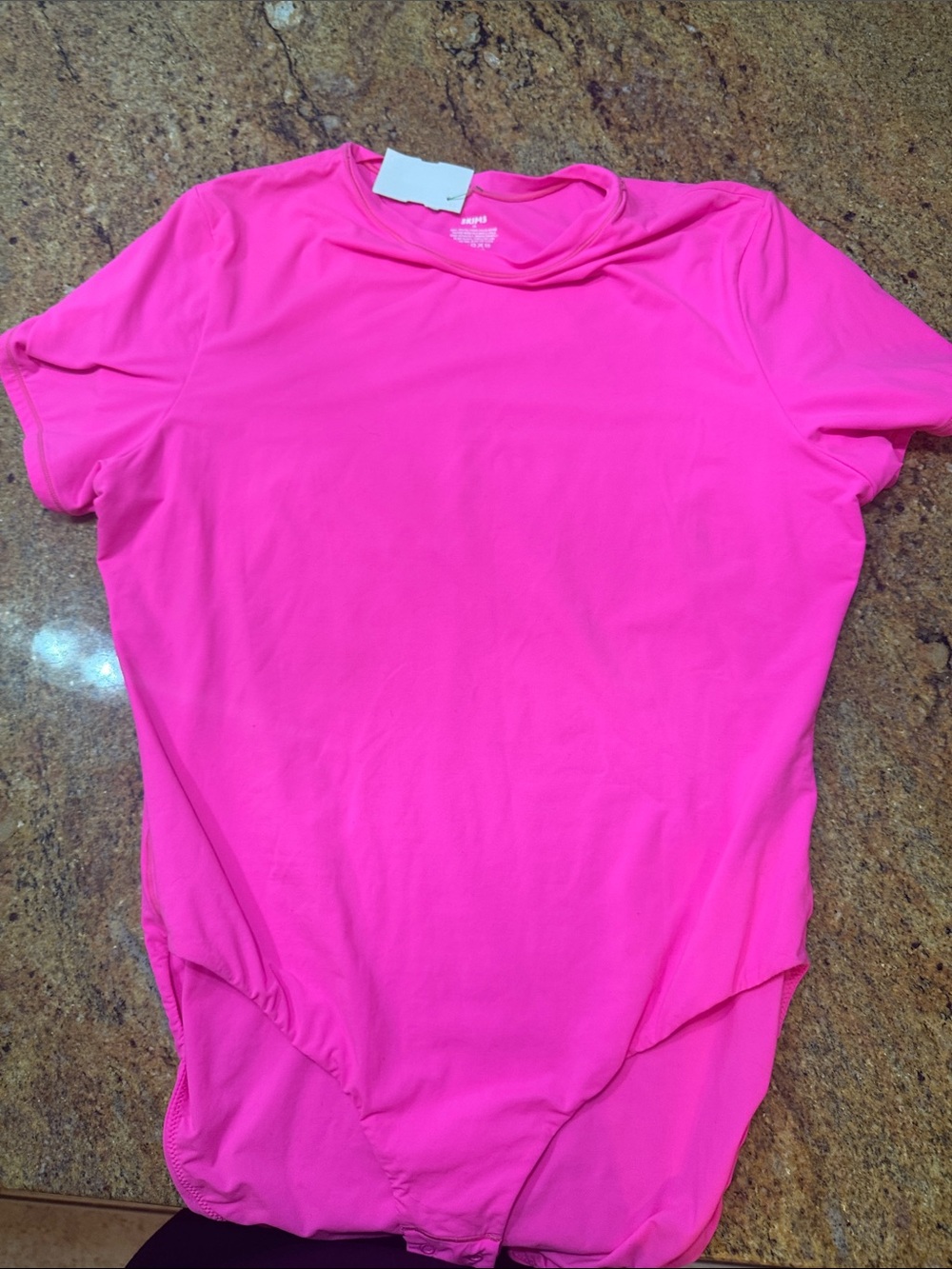 SKIMS T-shirt Bodysuit in Neon Pink - RARE sold out color